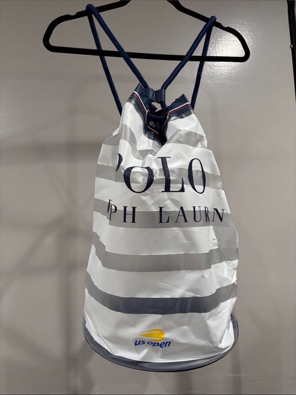 Polo by Ralph Lauren Drawstring Gym Sack with Navy Rope US OPEN collections